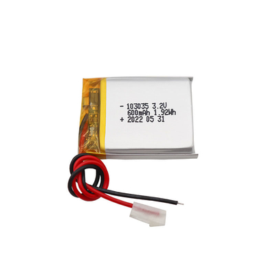 103035 3,7 bateria pequena recarregável de V 600mAh Lipo para o banco das energias solares