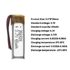Bateria 350828 do poder superior 3,7 V Lipo das baterias 65mAh do polímero do lítio