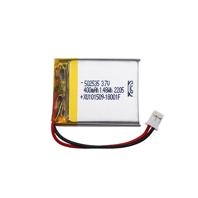 Batería recargable 502535 de Lipo de 3,7 voltios de la batería del polímero de litio 400mah Lipo