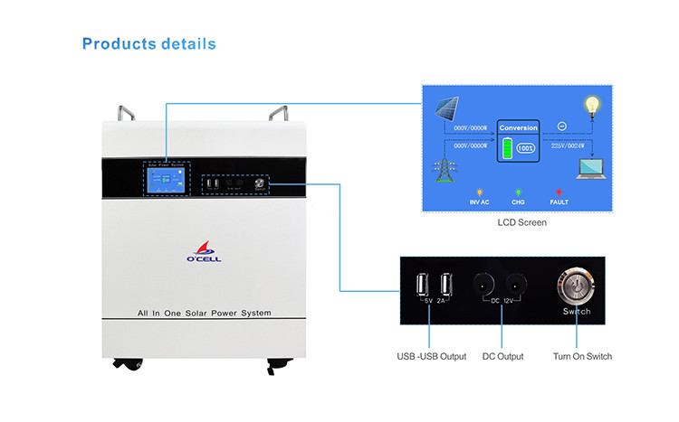 Solar Energy Storage Systems Battery 3kw 5kw 10kw 15kw Inverter Hybrid Off Grid With MPPT Controller