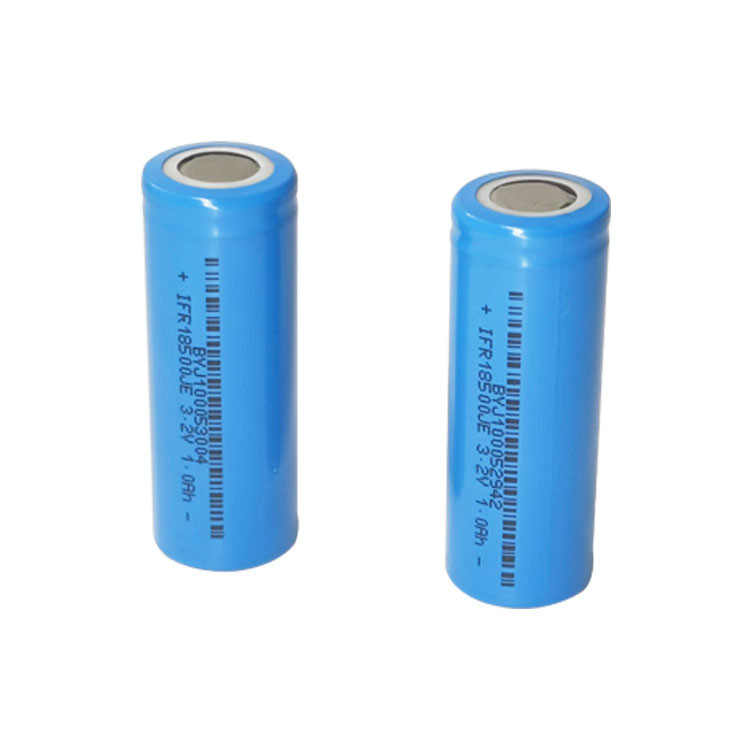 18500 3.2v 1000mAh Lifepo4 Battery Cell , Rechargeable Li Ion Cylindrical Cells