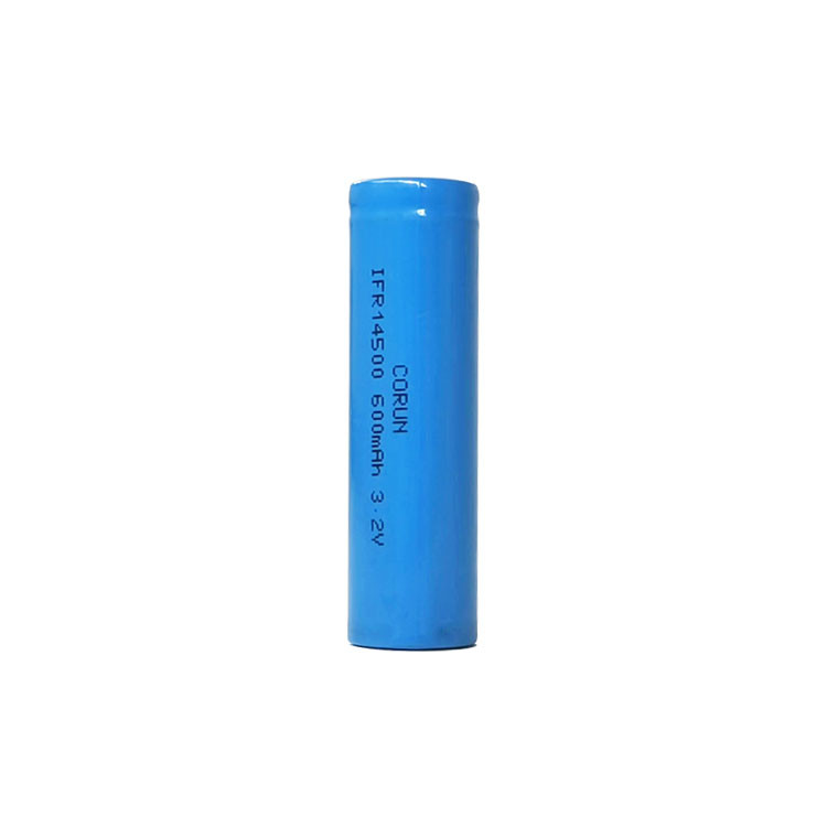 Bateria LiFePo4 recarregável IFR14500 3,2V 600mAh grau AAA