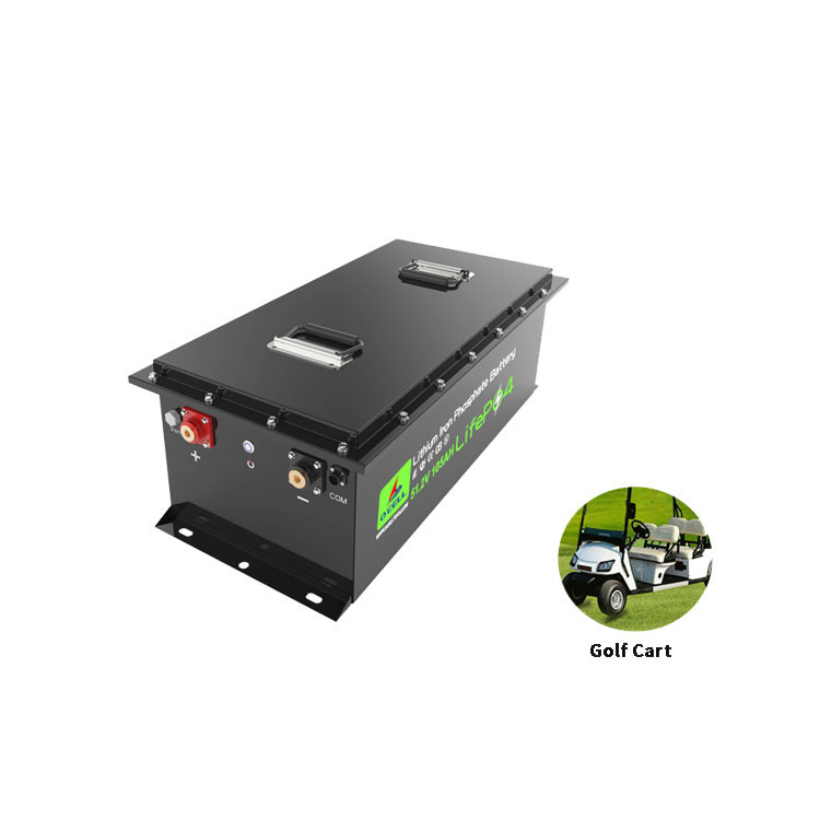 Batería del carro de golf 51.2V LiFePO4, batería de ión de litio de 50Ah 150Ah 100Ah 200Ah