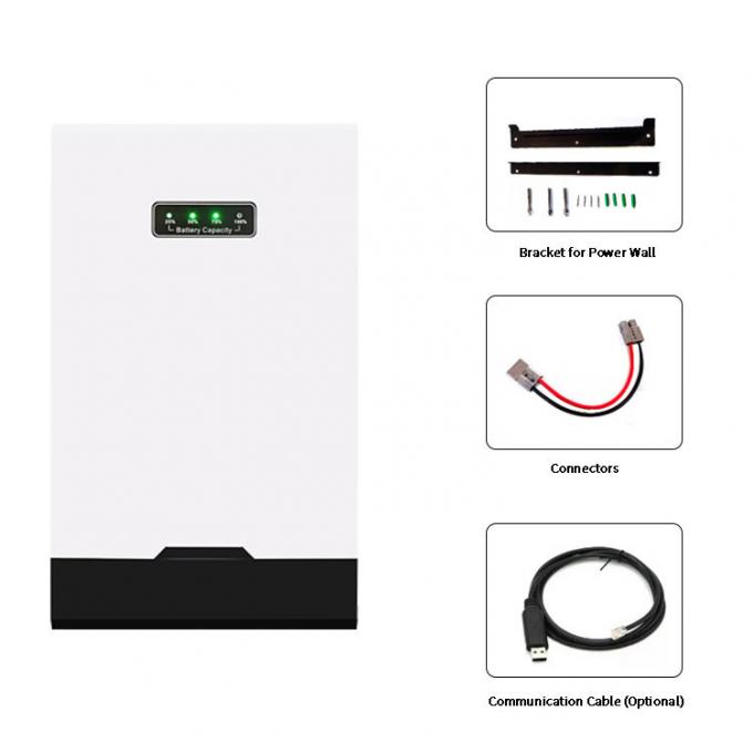 LiFePo4 Wall Mounted Lithium Battery 48V Off Grid Inverter For Home ...